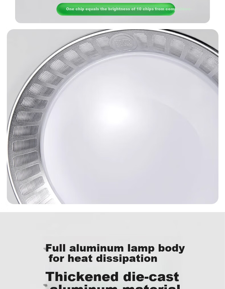 Yaming LED Tri-proof Industrial UFO Light E27 Screw Base Super Bright Factory Workshop Warehouse Pendant Lamp 65W 6
