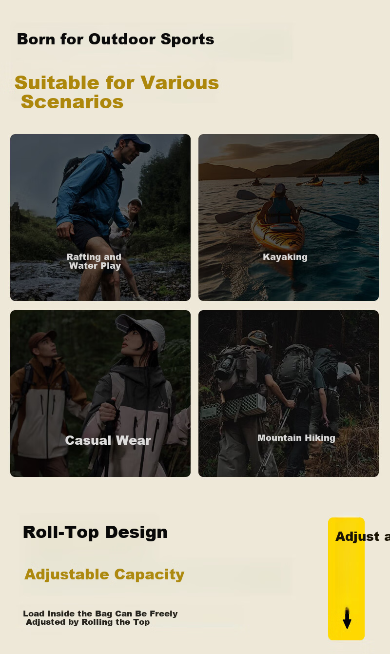 ALPINT MOUNTAIN Waterproof Multifunctional Backpack with Wet and Dry Separation for Outdoor Diving Snorkeling Swimming Creek Hiking Rafting 9
