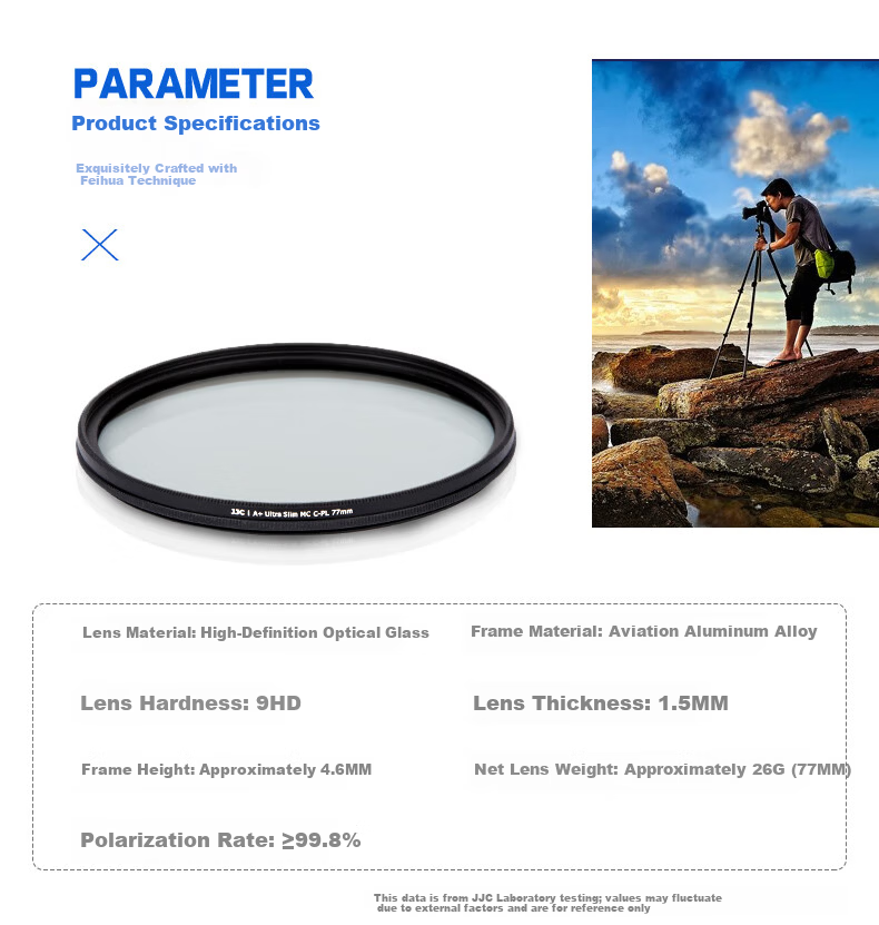 JJC CPL Polarizing Filter 67mm for Canon 24-105 R6 R6 Mark II EF-S 18-135 90D Panasonic 20-60 S5 S5M2 2
