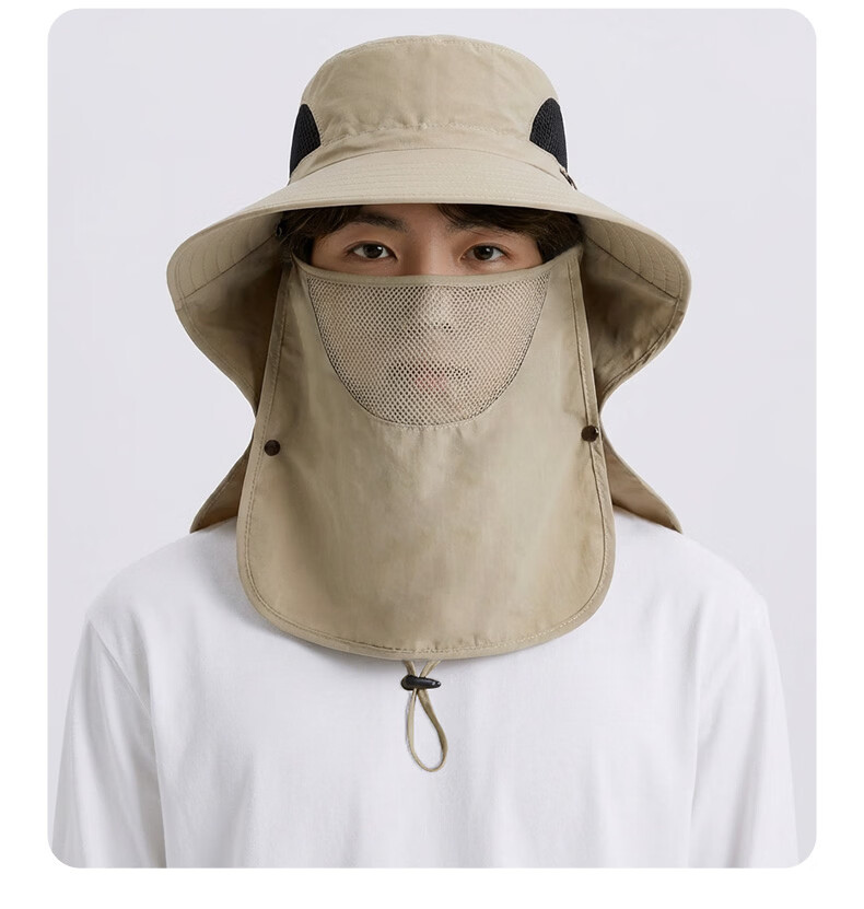 CARTELO Men's Sun Protection Hat UV Protection Outdoor Fishing Bucket Hat Summer Face Cover Sun Hat 18