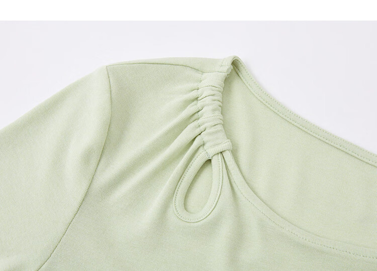 Demana [With Wool and Lyocell] Summer Simple Style Round Neck Hollow Cut Slimming Concealing T-Shirt for Women Premium Feel 16