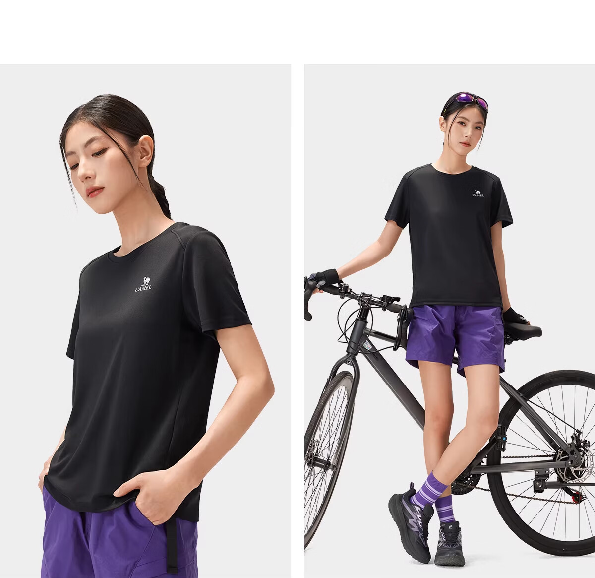 CAMEL Outdoor Quick-Dry T-Shirt Women 2026 Spring Summer New Short Sleeve Breathable Sweat-Absorbing Refreshing Hiking Sports Shirt Men K039 29