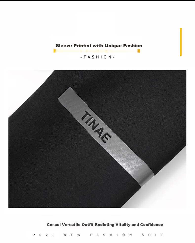 Pierre Cardin Men's Long Sleeve Jacket and Pants Set Autumn Winter Sports Stand Collar Casual Two-Piece Set Black XL 4