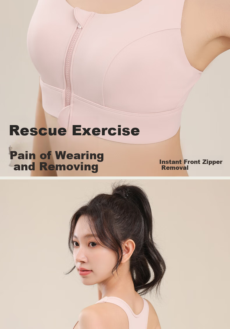 Ziyouxi High-Intensity Sports Bra for Women, Shock-Absorbing, Push-Up, Easy to Put on And Take Off, Beautiful Back Vest, Yoga Training Running Fitness Bra 6