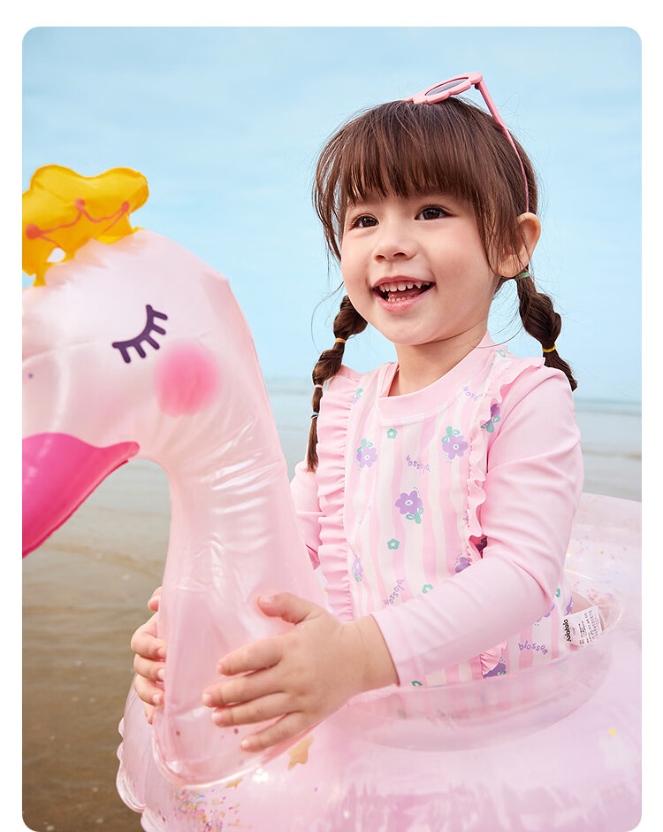 Balabala Kids Swimwear Girls 2026 New Split Sunscreen Chlorine-Resistant Swimming Set Skirt Outdoor Beach Two-Piece 25