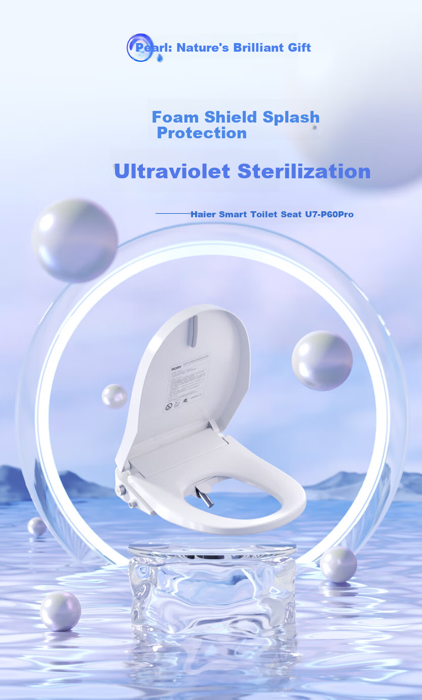 Haier Intelligent Toilet Seat, All-In Premium Series, Powerful Drying, Dual UV Sterilization, Automatic Deodorizing, Remote Control, V6-R80 2