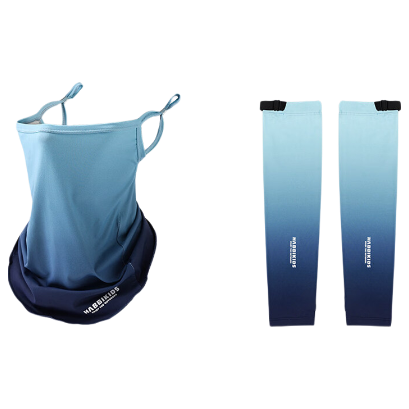 Ousen Kids Sun Protection Face Mask Neck Gaiter UV Protection Breathable Outdoor Windproof Ice Silk Ear-Hook Scarf for Boys