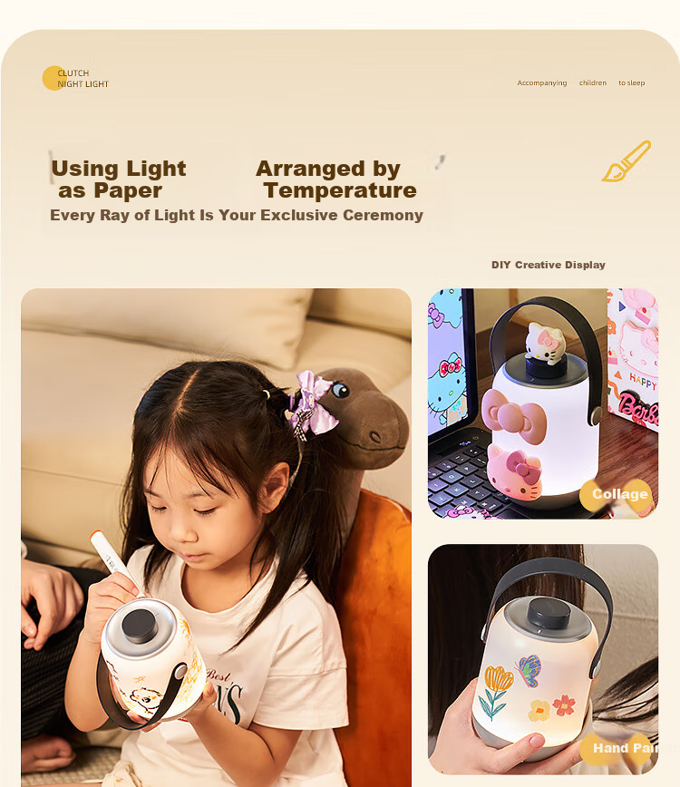 Paulmann P German Paulmann Eye Protection Night Light Rechargeable 3000K Bedroom Nursing Baby Portable Camping Handheld Bedside Lamp 16