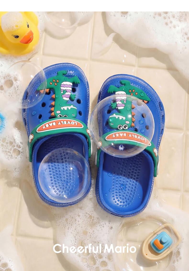 Cheerful Mario Kids Summer Slippers Boys Girls Toddler Cartoon Beach Sandals Non-slip Soft Sole Indoor Closed-toe Baby Clogs 15