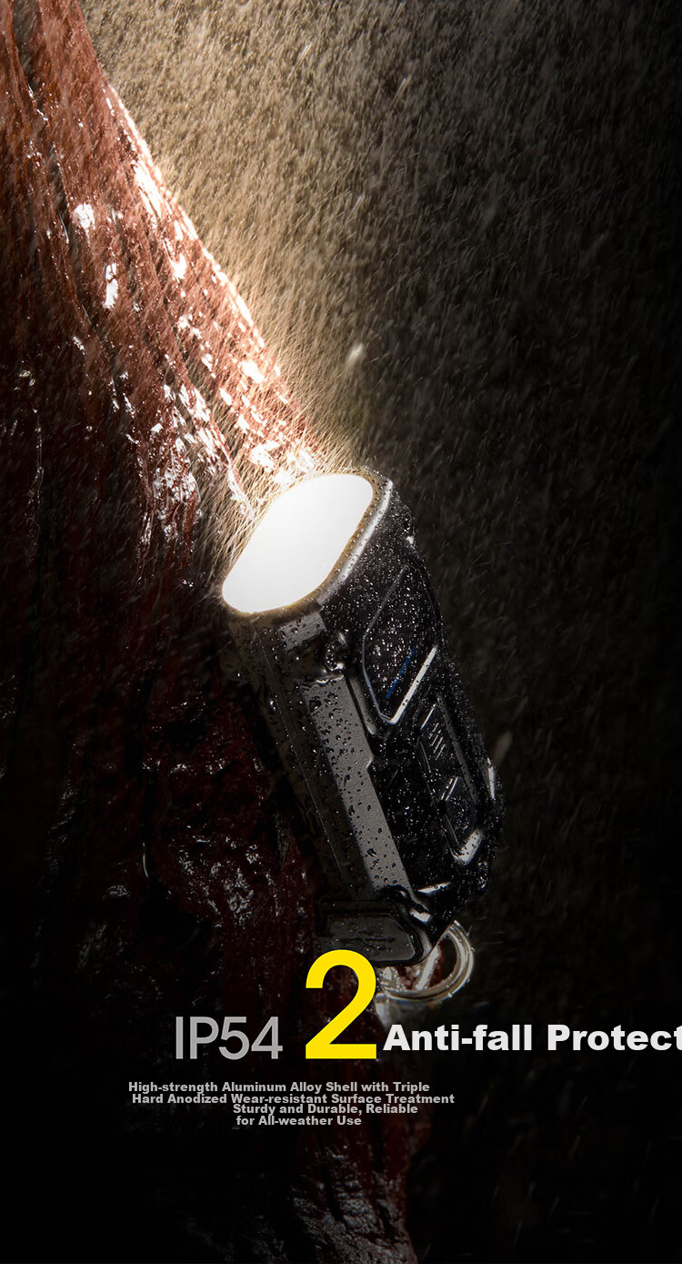 NITECORE TINI3 Shadow Gray Outdoor Keychain Light Multi-Color Temperature Smart EDC Portable Mini Flashlight 14