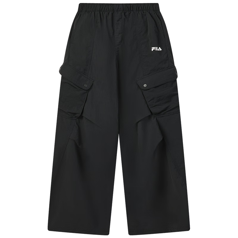 FILA Official Women's Woven Long Pants 2026 Summer New Loose Fit Sun Protection Cooling Cargo Pants