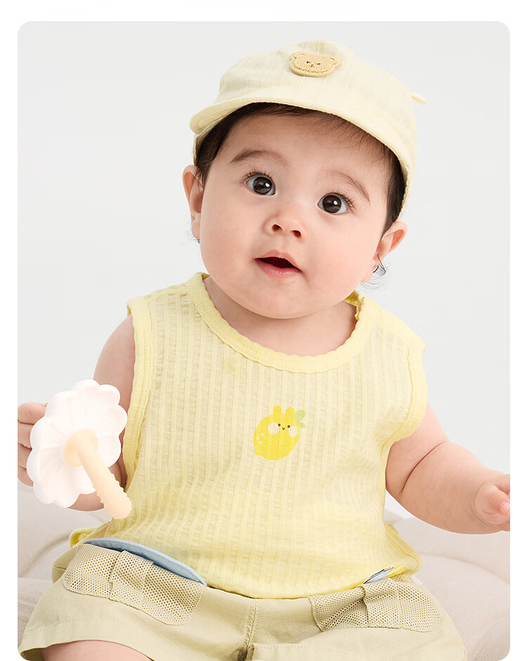 Balabala [balaOne] Baby Vest Infant Summer Outerwear 2026 Cotton Two-Piece Set 5