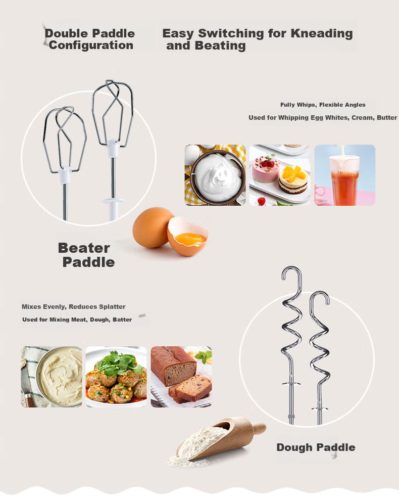 BRAUN HM1110 Hand Mixer Household Baking Handheld Egg Beater Small Cake Cream Whisk 6