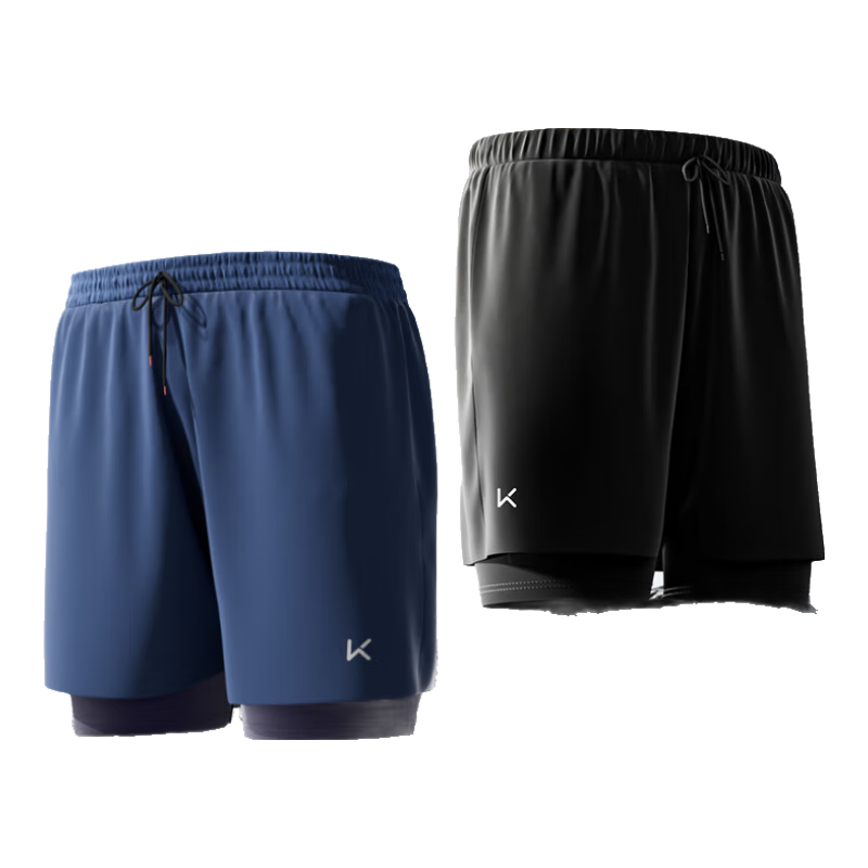 Keep Swim Trunks for Men, Anti-Embarrassment Hot Spring Swimwear, Double-Layer Five-Point Large Size Beach Shorts Swimming Gear, Black, XXL