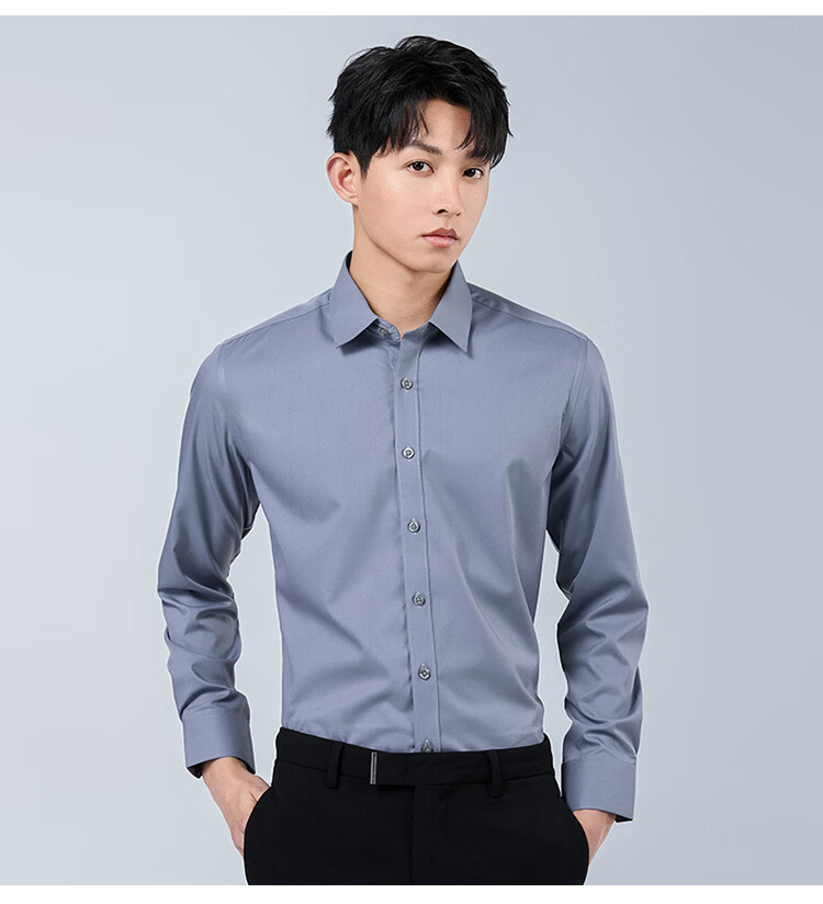ROMON Men's Short Sleeve Cotton Solid Color Business Casual Lightweight Breathable Shirt White (Short) L 27