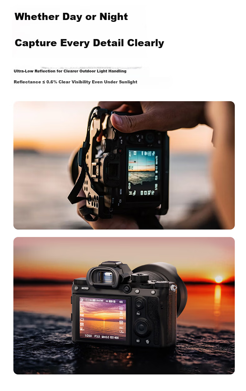 BIAZE True AR Anti-Reflective Coating Screen Protector Film for Sony Cameras a6700 a7M4 a7C2 - Upgraded Anti-Glare Camera Screen Protection Accessory for Mirrorless Cameras 4