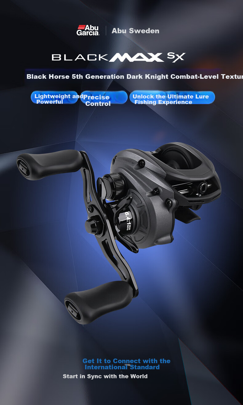 ABU GARCIA BLACKMAX SX Baitcasting Reel Right-Handed Long-Distance Fishing Reel Lure Reel 1