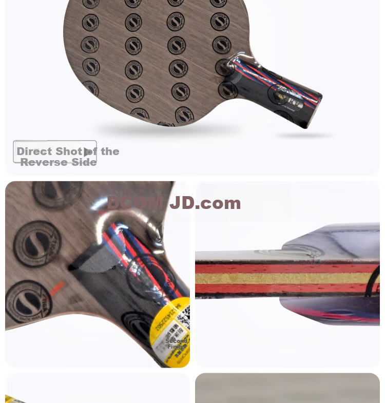 STIGA Table Tennis Blade Horizontal Red Black Carbon King 7.6 CR WRB Offensive Type 4