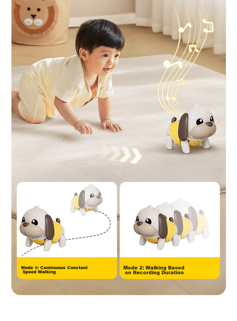 Babybox Beboshi Baby Crawling Learning Toy Electric Swinging Duck for Head Lifting Training 5