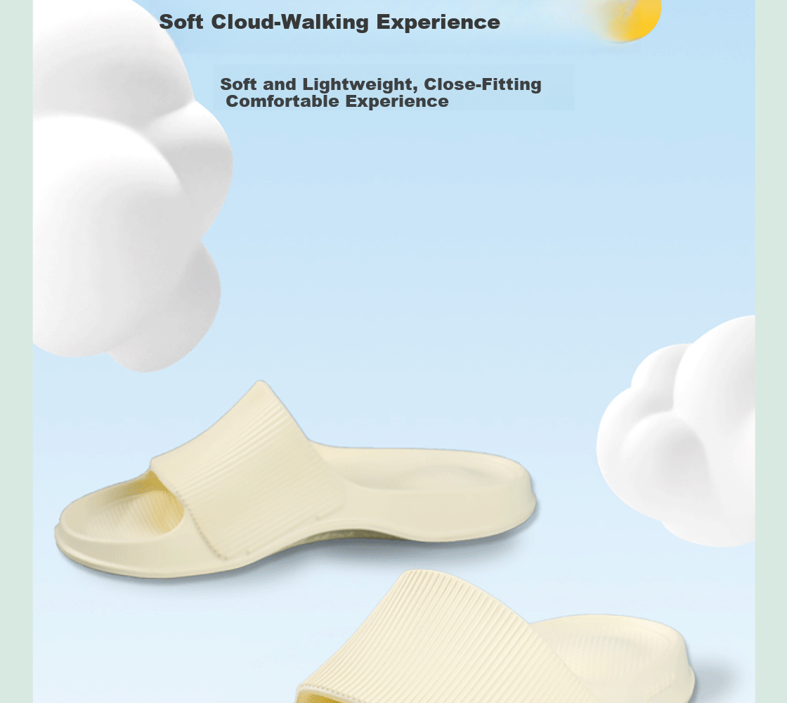 MINISO Lightweight Comfort Series Bathroom Slippers Couple Home Shoes Cloud Mist Purple Size 39-40 3