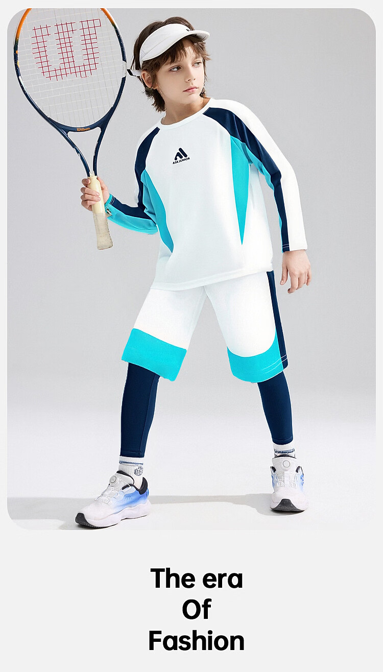 ASK JUNIOR Kids Set 2026 Spring Boys Long Sleeve T-Shirt and Casual Pants Sportswear Navy Blue 160 12