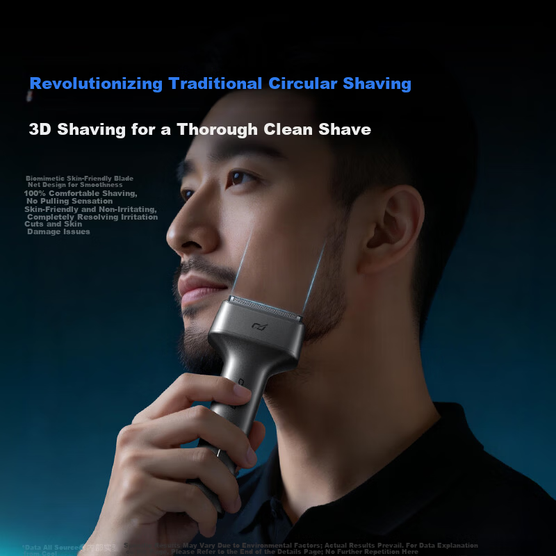 COOBO Electric Shaver for Men 2025 New Model Reciprocating Portable Razor T1S - Tranquil Gray