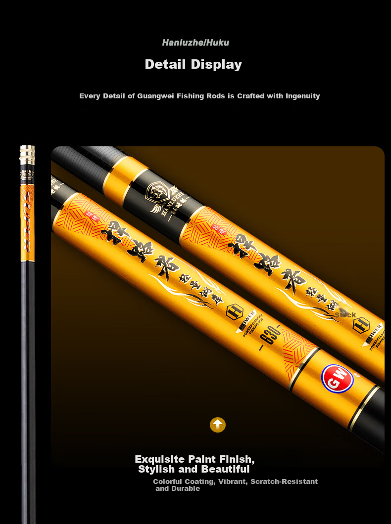 GW Fishing Rod Hand Rod 2.7m Defender Lake Reservoir Lightweight Ultra-Light Ultra-Hard 28 Tuning 5H All-Purpose Fishing Rod 12