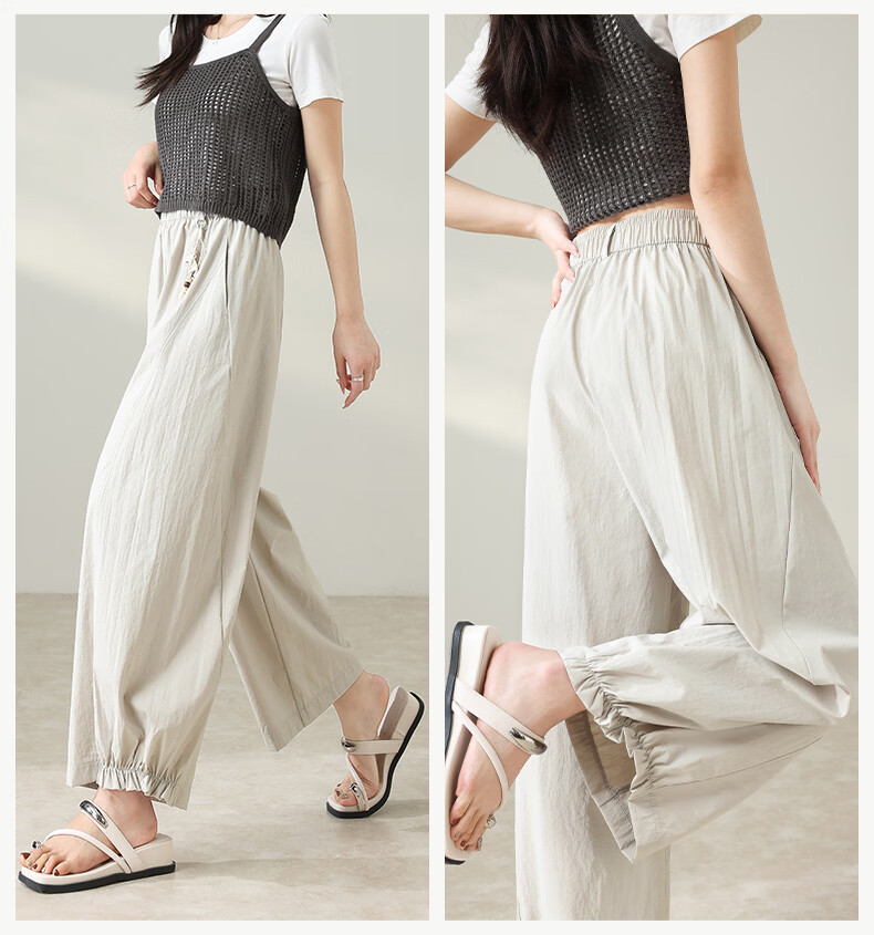 Langsha Flower Bud Wide-Leg Pants for Women 2026 New Summer Thin High-Waist Loose Lantern Pants Commuter Casual Balloon Trousers 20