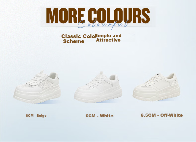 TEENMIX Women's White Thick-Soled Casual Sneakers 2026 Spring New T-Strap Style Size 36 5
