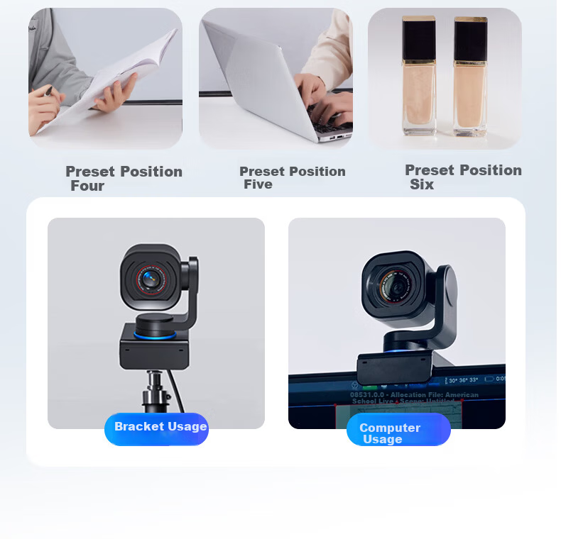 CoolHiMi MiEye 2S Ultra HD 4K AI Live Streaming Camera Smart PTZ Tracking for E-commerce Entertainment Broadcasting Meeting Online Classes Computer Mobile Host with Built-in Microphone 7