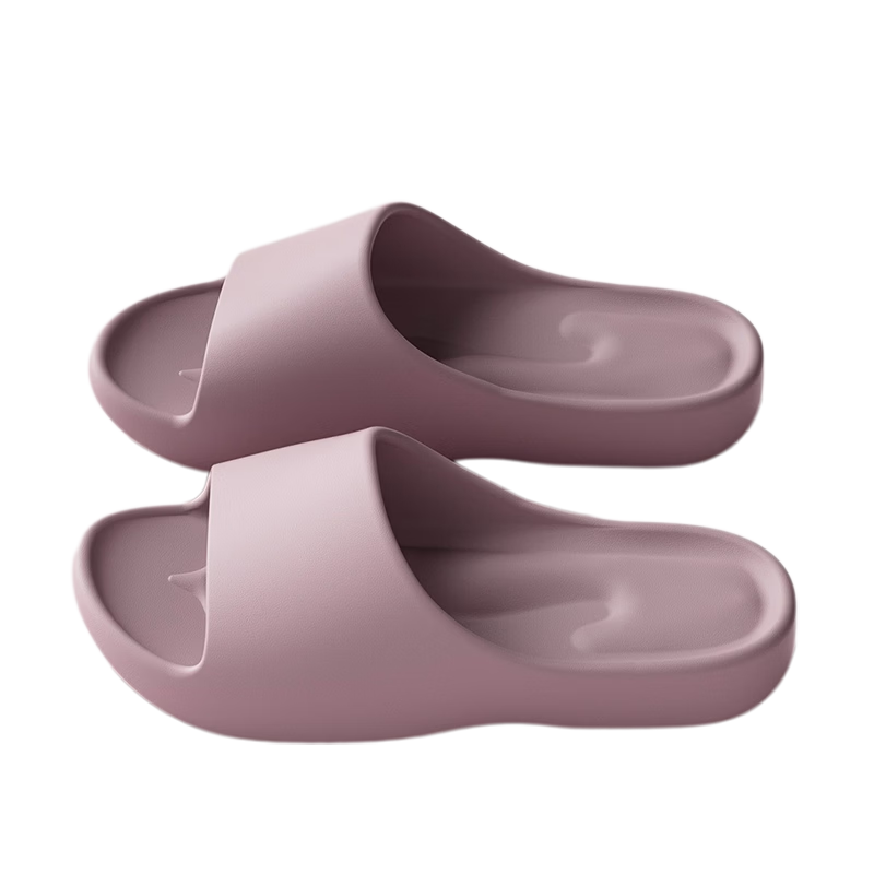Ganmai Men's Summer Indoor Home Bathroom Non-Slip Arch Support Slippers Purple Size 40-41