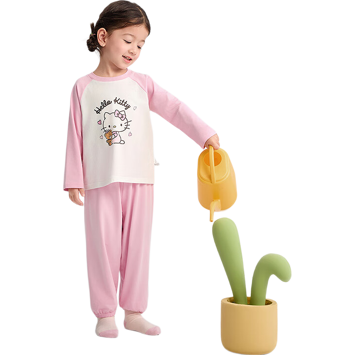 BALABALA Children's Pajama Set, Autumn Girls' Loungewear, Suitable for Going Out [HelloKitty IP] 209325171002