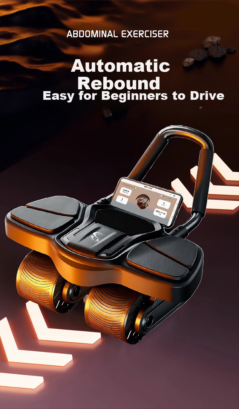 Chengyue Smart Counting Ab Wheel Automatic Rebound Abdominal Roller Four-Wheel Elbow Support Home Training Equipment CY-611 4