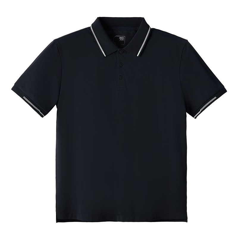 JD Jingzao Ice Jade Polo Shirt Men's Short Sleeve T-Shirt Premium Spring Summer New Lapel Casual Business Top Black 2XL