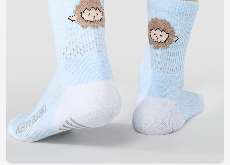 KAWASAKI Kawasaki Badminton Socks Cute Pet TRN Training Socks K2F10-D6212 (3 Pairs) Purple/Blue/White 3