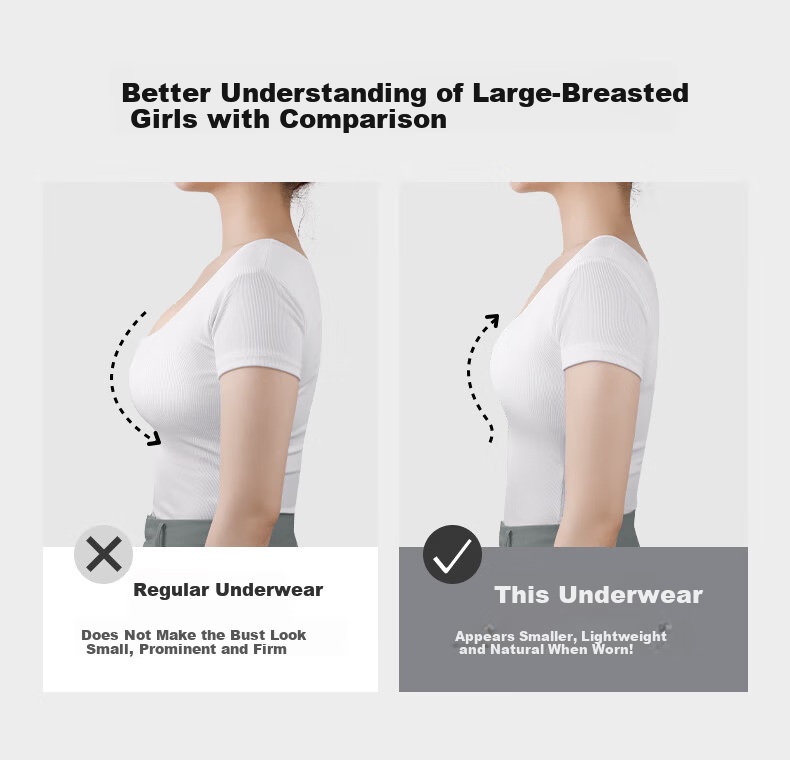 Runwei Lifting Bra for Women Large Bust Minimizing Seamless Anti-Sagging Side Support Invisible Foundation Liquid Bra Bestseller 6