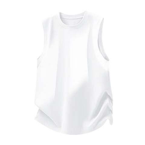CHUJI 220G Heavyweight Pure Cotton Men's Tank Top Wide Shoulder Summer Sleeveless T-Shirt Men's Vest Innerwear Black XL