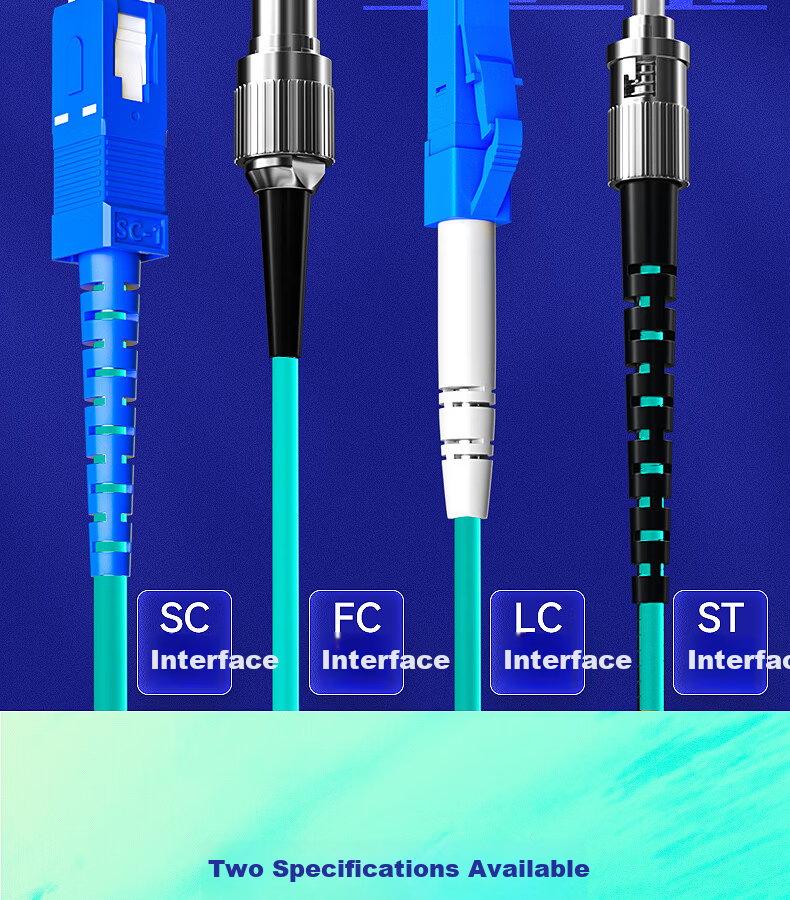 SINGFIYA Telecom Grade Φ2.0 Low Smoke Halogen-Free Fiber Optic Patch Cord Transceiver Pigtail - Multimode OM3 Single Core Patch Cord LC-LC 3M 14