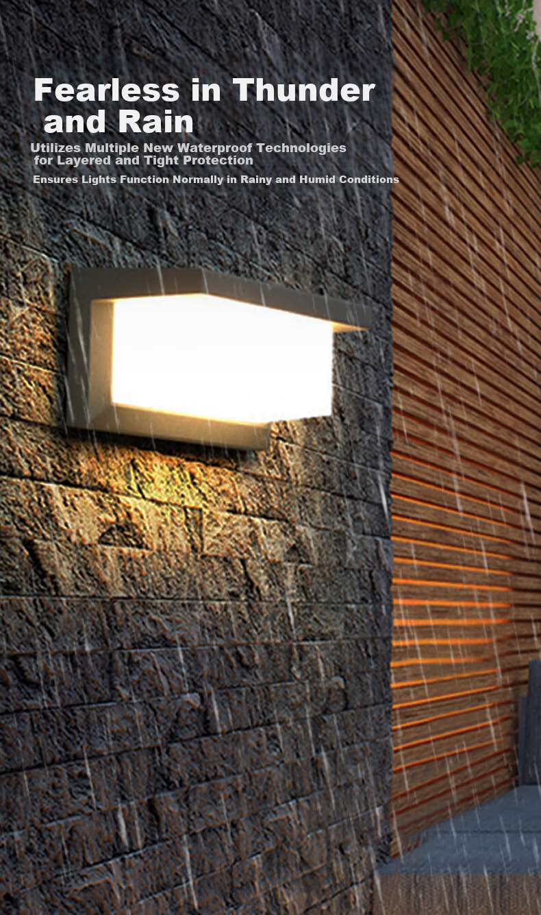 Zuoji Outdoor Wall Light JD Self-operated Staircase Corridor Villa Waterproof Balcony Outdoor LED Wall Lamp Modern Simple 25W Warm Light 5