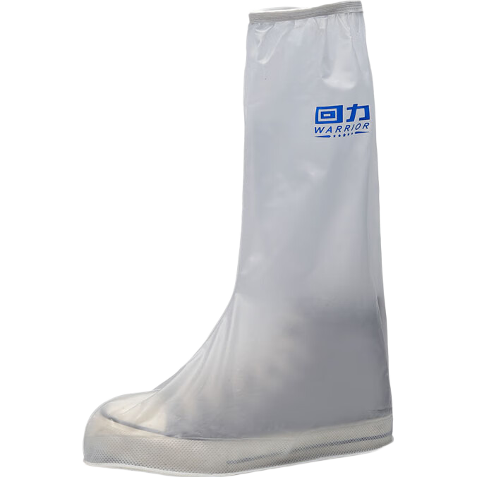 Huili Rain Boots for Men, Women And Children, Thick Waterproof Wear-Resistant Non-Slip Shoe Covers HL209 White/blue 2XL Size
