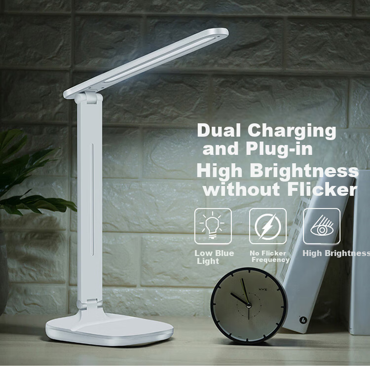 XinYouSuoShu Rechargeable Desk Lamp Long Battery Life Student Eye Protection Bedside Folding Portable Reading Study Dorm Lamp 1