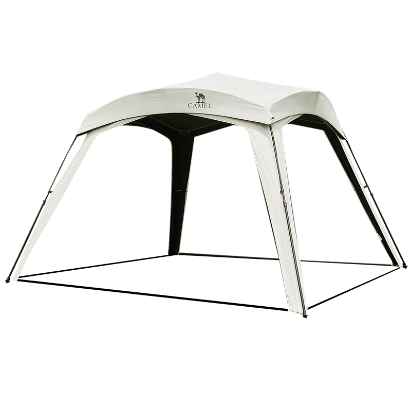 CAMEL Black Vinyl Integrated Quick-Open Dome Canopy Sunshade Door Curtain Outdoor Camping New Lazy Model 2025 4004