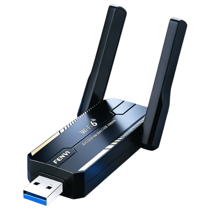 Fenvi USB Wireless Adapter WiFi 6 Gaming Gigabit Network Card 5G Dual-Band 1800Mbps WiFi Receiver Transmitter External Network Card for Laptop Desktop
