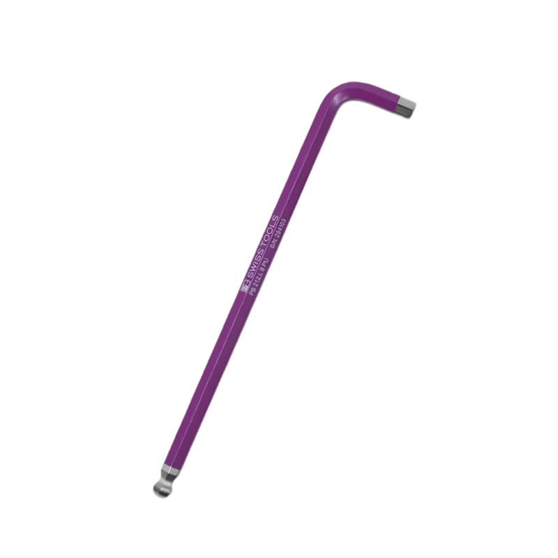 PB SWISSTOOLS Swiss Imported Purple Ball-End Extended Metric Hex Key Wrench 8.0mm PB 212.L 8PU Single Piece
