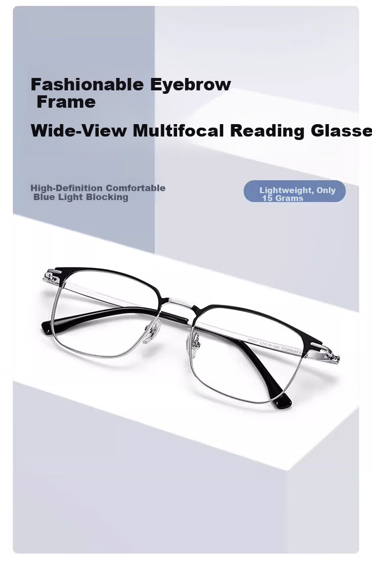Molake German Imported High-Definition Anti-Blue Light Reading Glasses for Men, Bifocal High-Quality Genuine Presbyopic Glasses for Middle-Aged And Elderly Wome 1