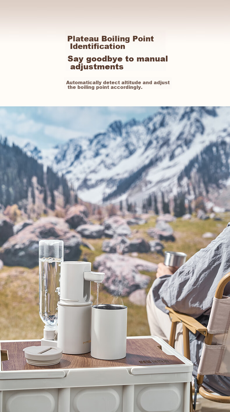 IMiMONE Portable Instant Hot Water Dispenser with Bottom-Load Bottled Water, Dorm Travel No-Installation Foldable Electric Kettle, Small Insulated Cup, Milk Preparation Desktop Water Heater, Home Fast 20