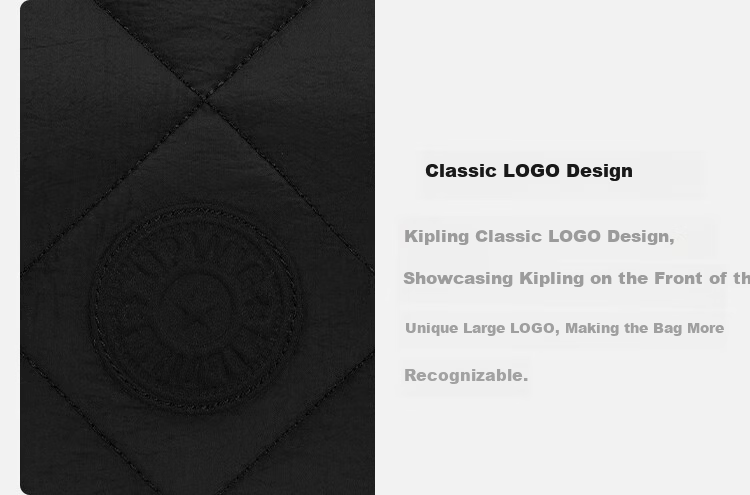 Kipling Large Capacity Fashion Trendy Tote Bag IRICA Vast Padded Black Birthday Gift Festival Present 5