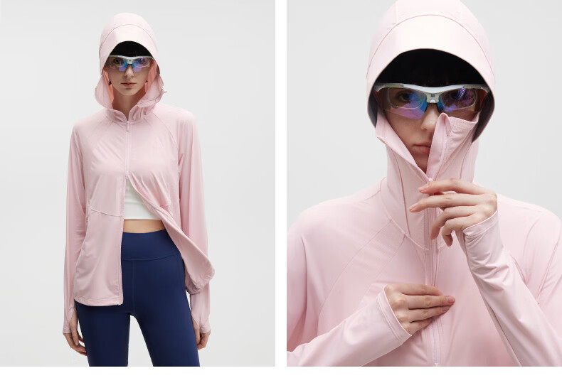 Bananain Liangpi 303UV Pro Women's Moisture-Wicking Quick-Dry Drawstring Hooded Cooling Sun Protection Jacket, Outdoor Skin Coat 14
