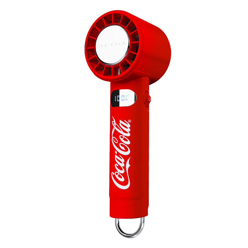 Coca-Cola Handheld Mini Portable Cooling Fan Brushless Motor Long Battery Life Outdoor Student Silent High-Speed Small Fan A-FS62GR-5