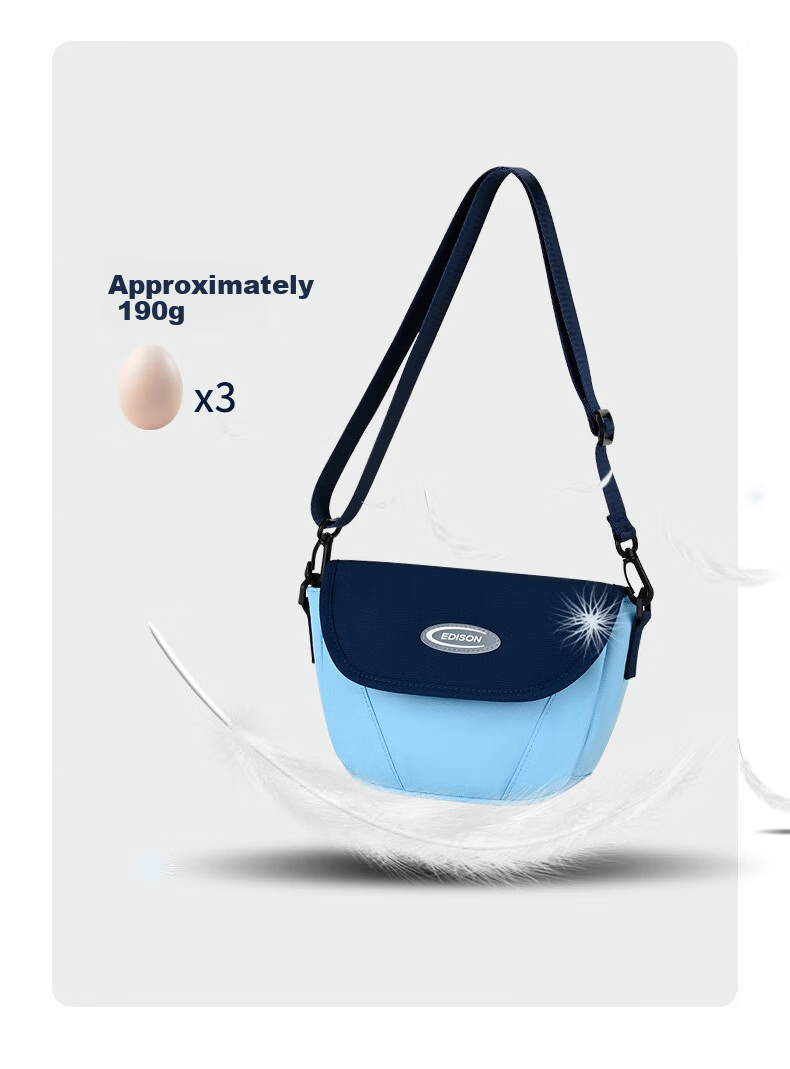 Edison Elementary School Student Single Shoulder Bag Fashion Trendy Outdoor Lightweight Travel Study Children Crossbody Bag W19-1 Blue 9